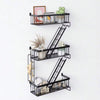 Tomnk 3-Tier New York Decorative Ladder Shelf, Room Organization, Wall Decor Floating Shelf Black Metal Shelves For Bedroom, Home Office Storage And Display, Room Decor